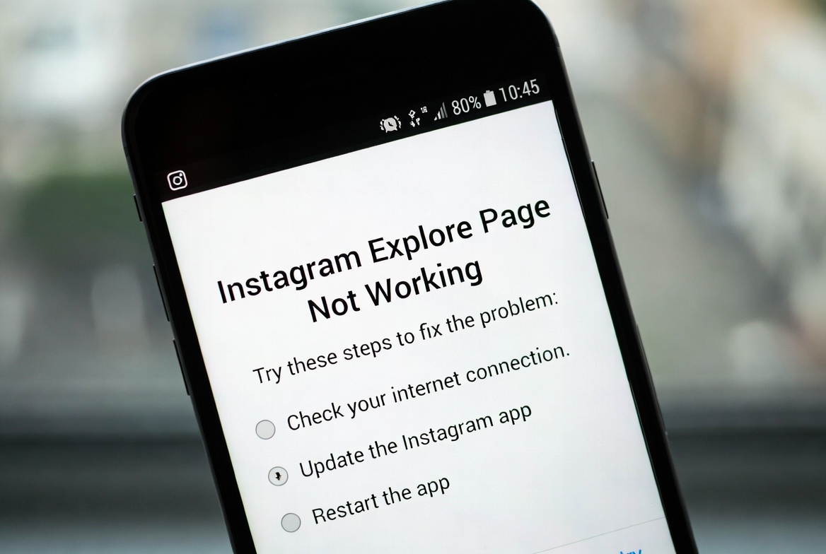 Instagram Explore Page Not Working