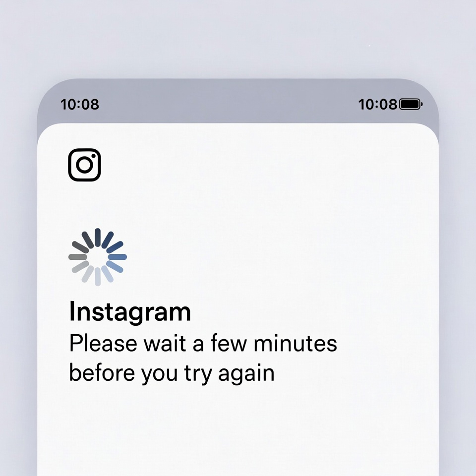 Instagram Keeps Saying “Please Wait a Few Minutes”